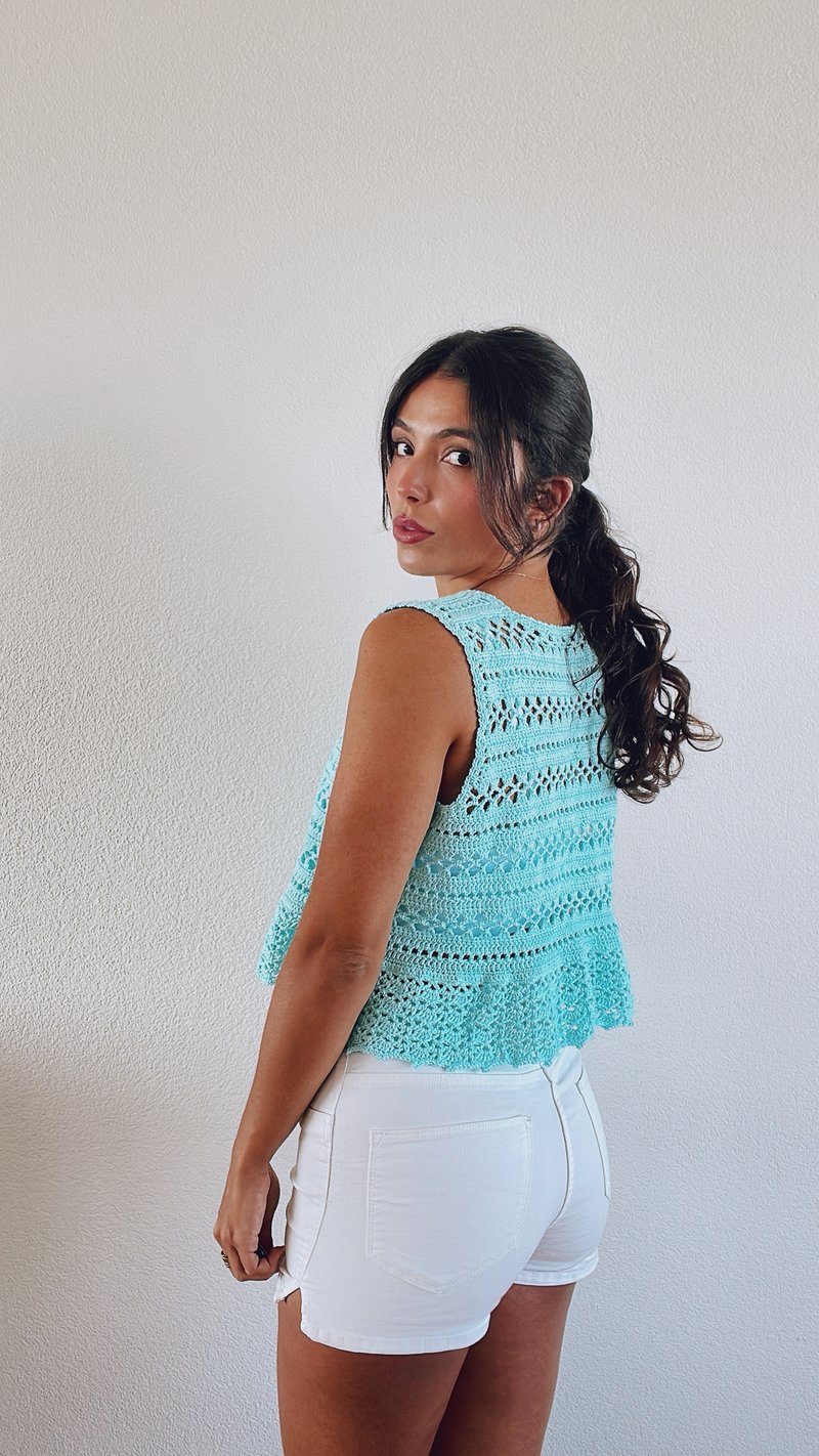 【Tiffany】FOXEY♡knit top Pattern: Tiffany top | Crochet and Knit Digital Patterns.